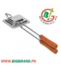 Stainless Steel Sandwich Maker with Wooden Handle